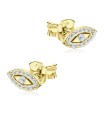 Eye Design with CZ Stone Silver Stud Earring STS-5151